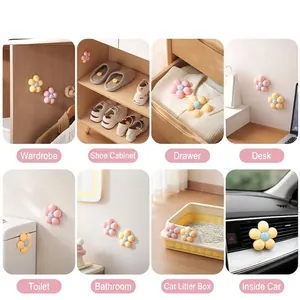 Decorative flower-shaped aromatherapy stickers for wardrobe car and home deodorization
