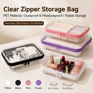 Transparente, wasserdichte PET-Reißverschlusstasche für Make-up und Reiseorganisation