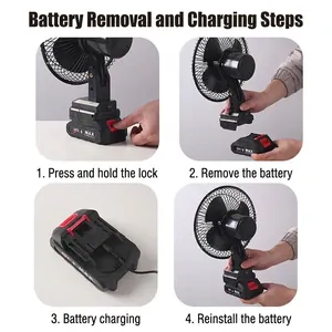 Guía paso a paso para cargar la batería del ventilador de escritorio portátil