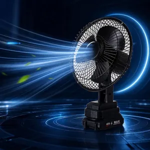 Ventilador eléctrico recargable de 8 pulgadas para camping y escritorio de casa