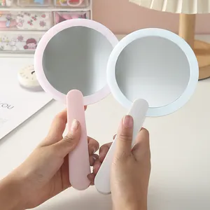 Specchio per trucco a LED professionale portatile con luce ad anello e impugnatura ergonomica