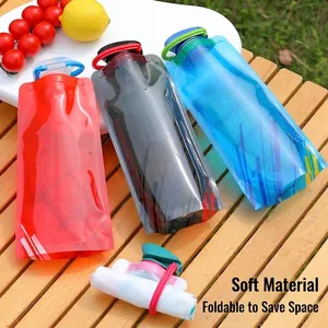 Draagbare opvouwbare PE plastic waterzak voor wandelen en fietsen in de buitenlucht