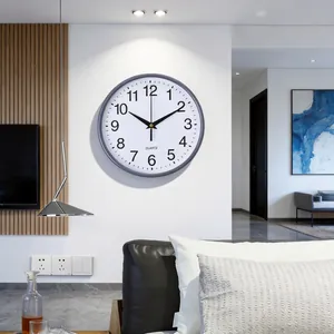 Minimalistische Runde Wanduhr Leises Quarzwerk Batteriebetrieben Glasspiegel Hängeuhr Für Home Office Dekoration