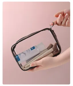 Transparente PVC-Kosmetiktasche mit großem Fassungsvermögen für Reiseutensilien