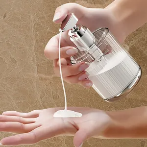120ml clear ribbed pump dispenser bottle for travel lotion and shampoo storage, portable.