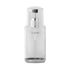 120ml clear travel dispenser bottle for lotion and shampoo with a silver pump head