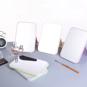 HD Desktop Klappbarer Schminkspiegel Tragbar Quadratisch Mit Abgerundeten Ecken Einseitiger Schminktischspiegel Für Schlafzimmer Badezimmer Reise Damen Prinzessin Kosmetikspiegel