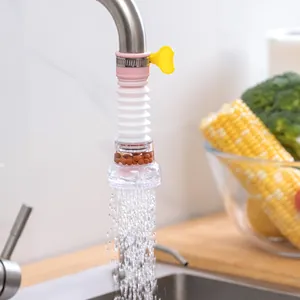 Roze flexibele draaibare keukenkraansproeier met spatwaterdichte filterkralen voor de kraan