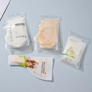 Tragbare Einweg-Muttermilch- und Milchpulver-Aufbewahrungsbeutel mit auslaufsicherem Siegel