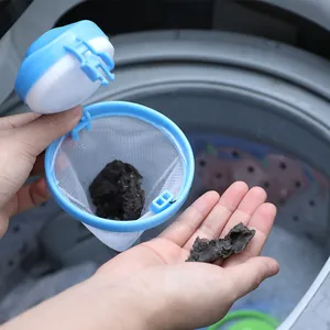 Schwimmender Flusenfilter Netzbeutel Für Waschmaschine Feinmaschiger Haarfänger Wiederverwendbarer Reinigungsfilterbeutel Für Den Haushalt