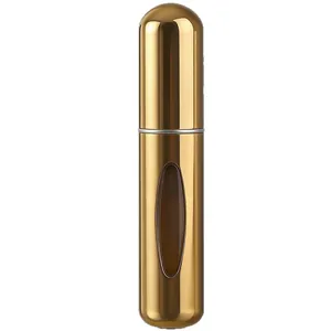 5ml goldener Mini-Parfümzerstäuber, nachfüllbar von unten, tragbar für unterwegs
