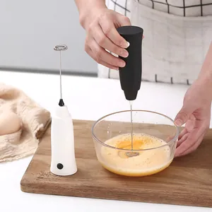 Batidor de Huevos Eléctrico Portátil Espumador de Leche Acero Inoxidable Mini Mezclador Café Té Herramienta de Cocina