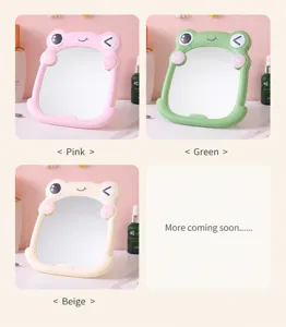 Color variants of the cute cartoon frog-shaped plastic desktop vanity mirror
