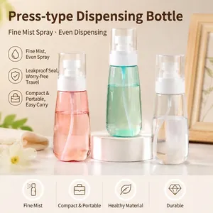 Tragbares Transparentes Feinnebel Sprühflaschen Set Nachfüllbare HDPE Kunststoff Leerflasche Für Reise Kosmetik Toner Makeup Wasser