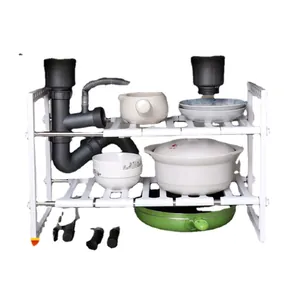 Multi-tier adjustable stainless steel under sink organizer rack for kitchen cabinet storage