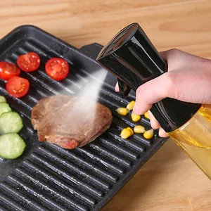 Kitchen oil spray bottle for BBQ and air fryer cooking with fine atomizing mist