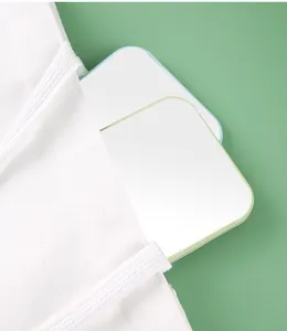 Compact portable foldable makeup mirrors inside a white canvas bag for daily travel