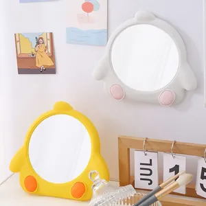 Cute chick-shaped cartoon makeup mirror for desktop vanity or wall mounting decoration