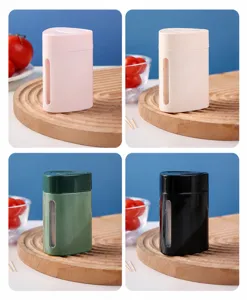Automatic press-type toothpick holder available in four stylish colors: pink, beige, green, black