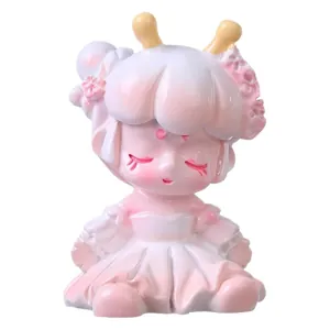 Süße rosa und weiße Blindbox-Mädchenfigur für Schreibtischdeko und schöne Geburtstagsgeschenke