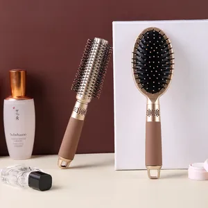 Champagne Gold Air Cushion Massage Hair Brush Professional Scalp Massage Detangling Comb Luxury Beauty Tool For Women