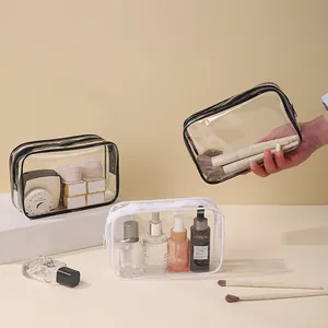 Transparente wasserdichte PVC-Kulturtasche für Make-up und die Reiseaufbewahrung