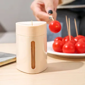 Creative automatic press-type plastic toothpick holder dispenser for home and restaurant