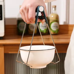 Professional stainless steel anti-scald bowl gripper and plate lifter kitchen tool
