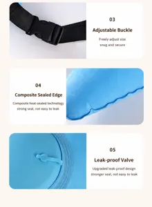 Detalles del cojín inflable para coche con hebilla, borde sellado y válvula de aire