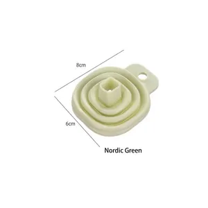Μίνι αναδιπλούμενο χωνί σιλικόνης Nordic Green για την κουζίνα, ανθεκτικό, μέγεθος 8x6cm