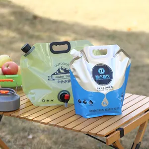 Portable Food Grade Outdoor Water Storage Bag Foldable Large Capacity Drinking Container For Camping Hiking Picnic PE Bag