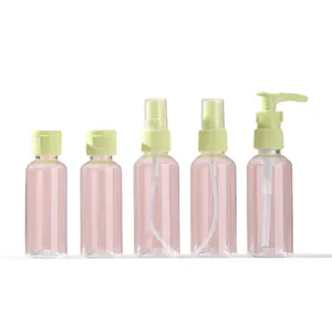 5-teiliges tragbares Reise-Toilettenflaschen-Set mit Spray- und Pumpenspendern
