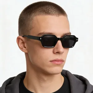 Polygoon Retro Klein Frame Zonnebril Voor Dames Heren PC CP Materiaal Inzetstift High-End Outdoor UV-Bescherming Zonnebril