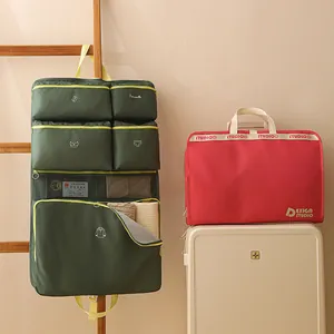 Multifunctional dopamine-colored travel storage bags for clothing and underwear organization