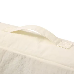 Premium Taslon travel storage bag detail showing reinforced handle and durable fabric texture