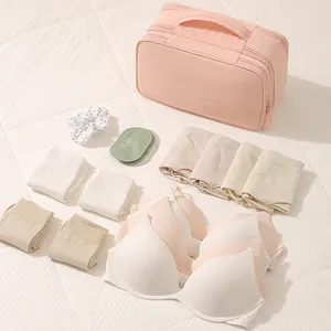 Waterproof Taslan Underwear Storage Bag Large Capacity Travel Bra Socks Organizer Portable Multi Layer Lingerie Case For Women Home