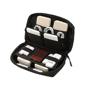 Water-repellent large capacity digital storage bag for travel electronic accessories