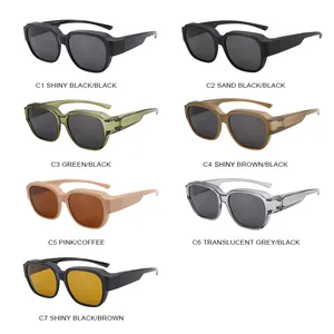 Collezione di occhiali da sole unisex sopraelevati in sette colori con protezione UV