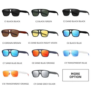 Stylish double-bridge business sunglasses for men with multiple color options