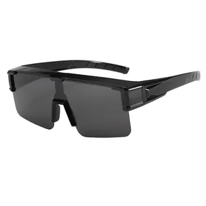 Lightweight TR polarized fit-over sunglasses for cycling and outdoor driving in black