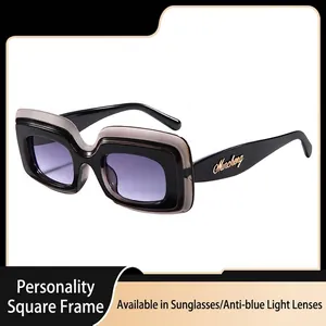 Retro Square Sunglasses For Women Men Y2K Dopamine Style PC Frame TAC Lens UV400 Protection Fashion Outdoor Eyewear