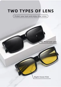 Comparison of TAC polarized lens and yellow night vision film on sports sunglasses