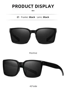 Detailed views of black cycling sports sunglasses from front and side angles