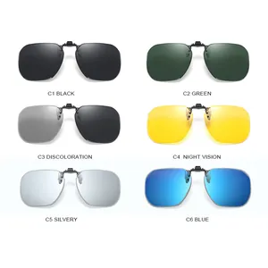 Colección de varios clips para gafas de sol polarizados abatibles en seis colores