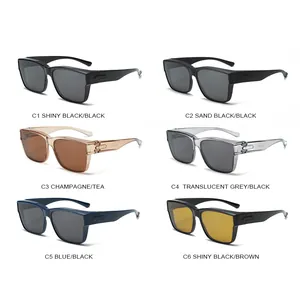 Occhiali da sole polarizzati TR da uomo per la guida, set di 6 eleganti varianti di colore.