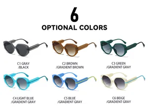 Plusieurs options de couleurs pour lunettes de soleil polygonales surdimensionnées.