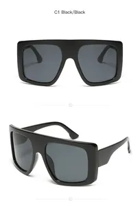Oversized black square sunglasses for children featuring both front and side angles
