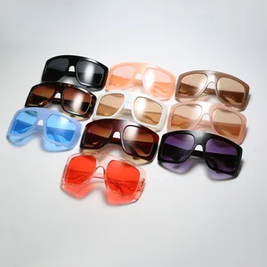 Fashionable children's oversized square sunglasses in assorted vibrant colors