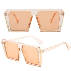 Kinder Quadratische Übergroße Sonnenbrille UV400 Schutz Kunststoff Metall Rahmen PC Linse Mode Brille Für Jungen Mädchen 9-12 Jahre