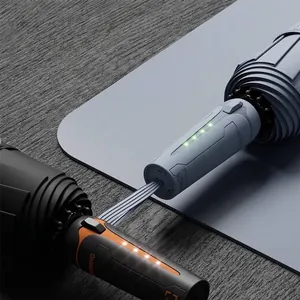 Grote automatische 60-rib opvouwbare paraplu met LED-verlichte ergonomische handgreep